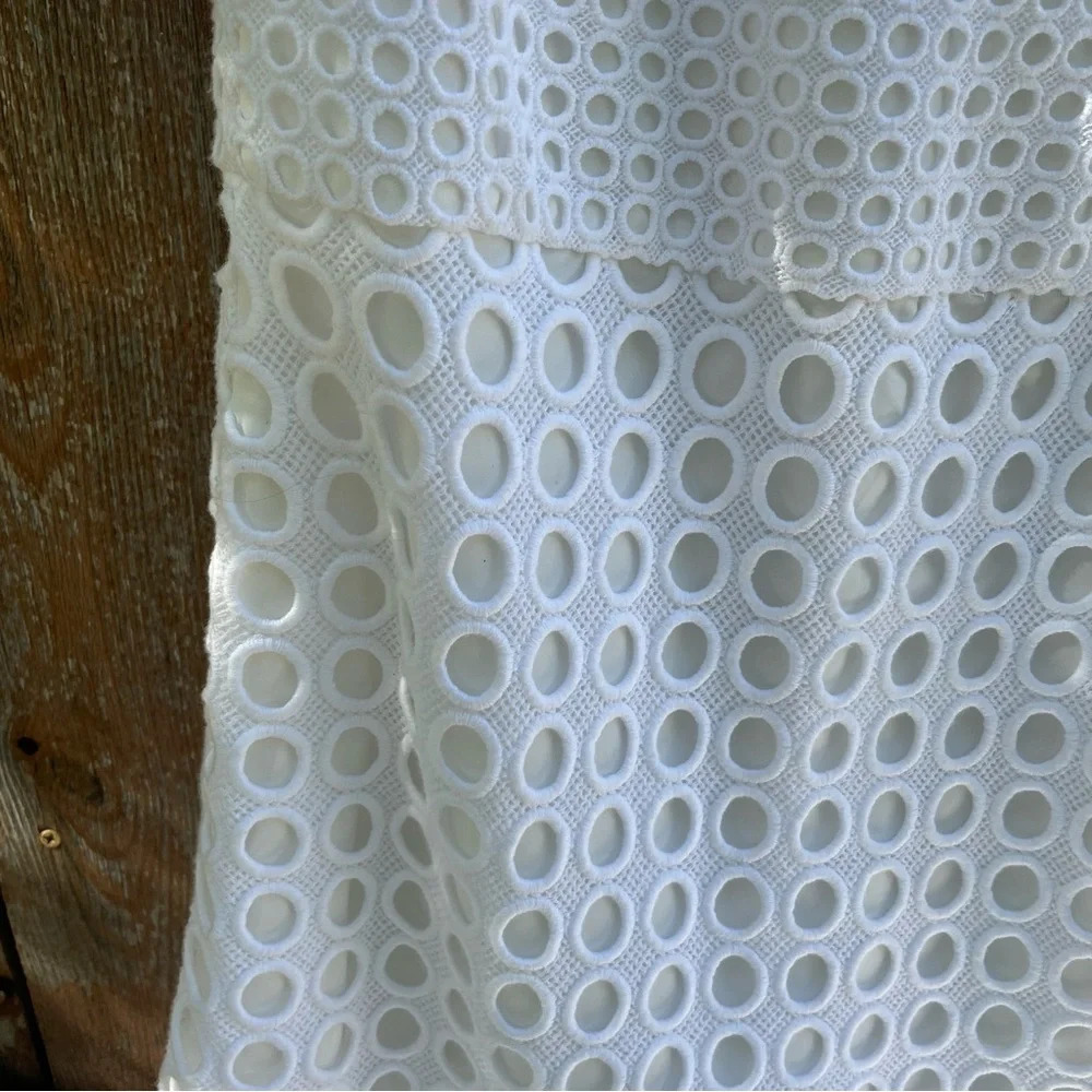 Banana Republic Women’s White Circle Pattern Sheath Pencil Dress Size 8 - Picture 11 of 17